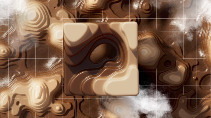 This is how a future milk chocolate looks like according to AI: five different tastes and a futuristic design