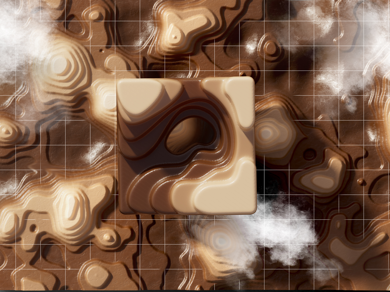 This is how a future milk chocolate looks like according to AI: five different tastes and a futuristic design