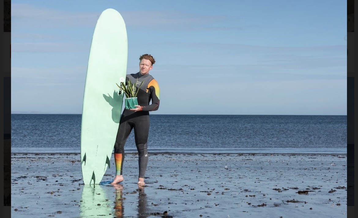 EYE-OPENING SURFING TRIP OFF COAST OF SCOTLAND INSPIRES WORLD’S MOST SUSTAINABLE PLANT POT MADE FROM ABANDONED SEA WASTE