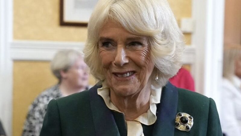 Camilla wears £100k brooch to first public engagement with King Charles III since royal mourning ended