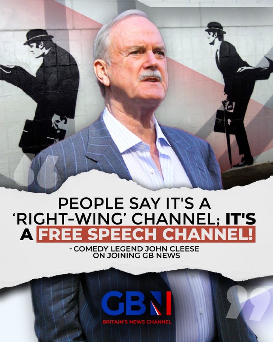 JOHN CLEESE TO FRONT A NEW SHOW ON GB NEWS