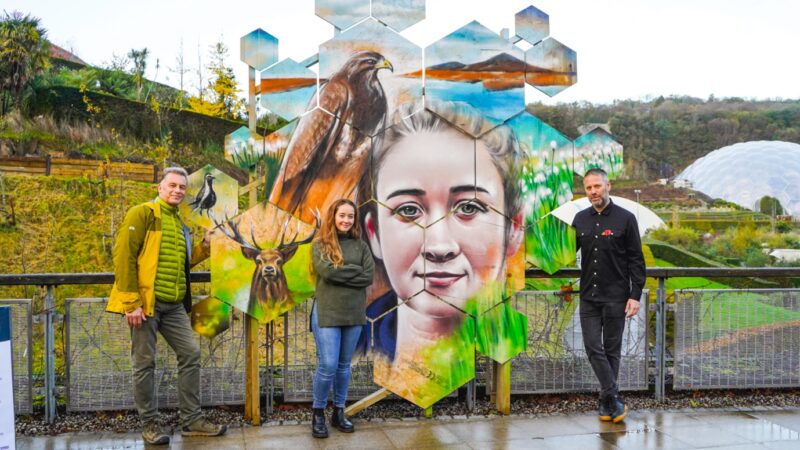 Chris Packham Unveils Artwork at Eden Project to Celebrate Environmental Campaigner, Milly Revill Hayward