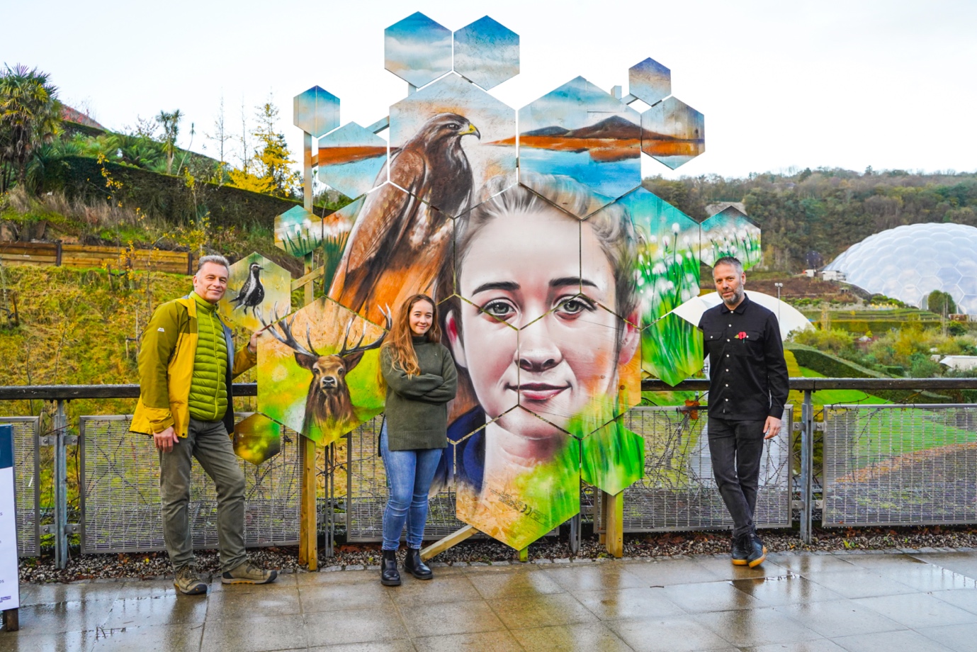 Chris Packham Unveils Artwork at Eden Project to Celebrate Environmental Campaigner, Milly Revill Hayward