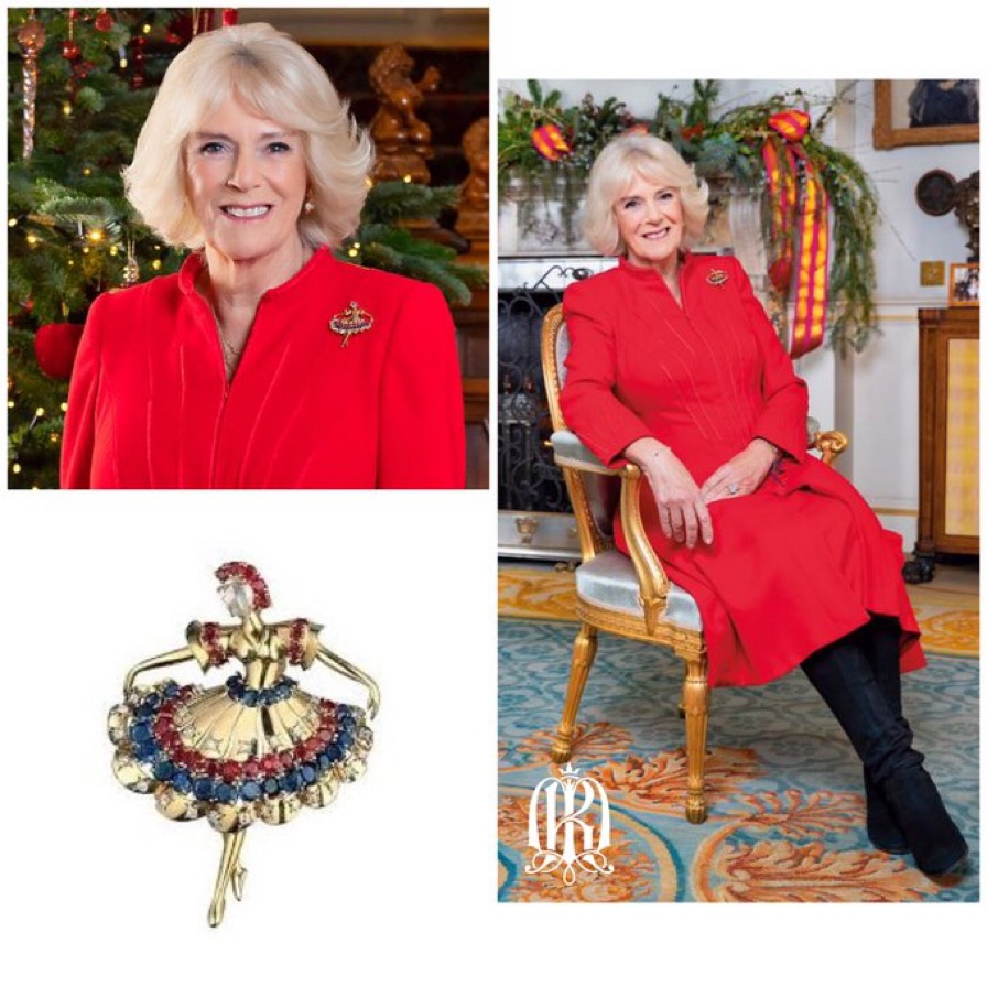 Camilla wears vintage brooch on the cover of Good Housekeeping