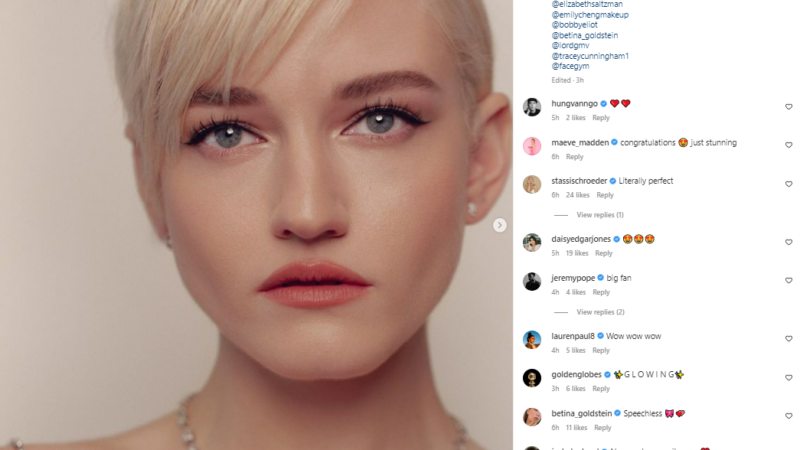 Golden Globe Winner Julia Garner Tags FaceGym on Instagram