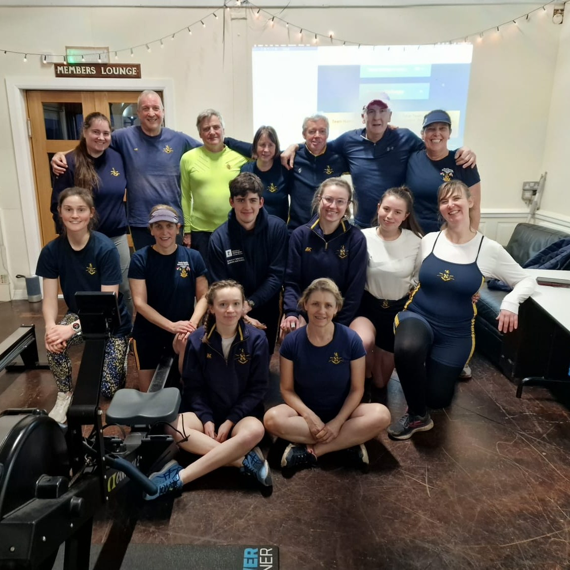 Loughborough Boat Club raises over £500 for Living Without Abuse (LWA) by rowing the Tidal Thames on dry land