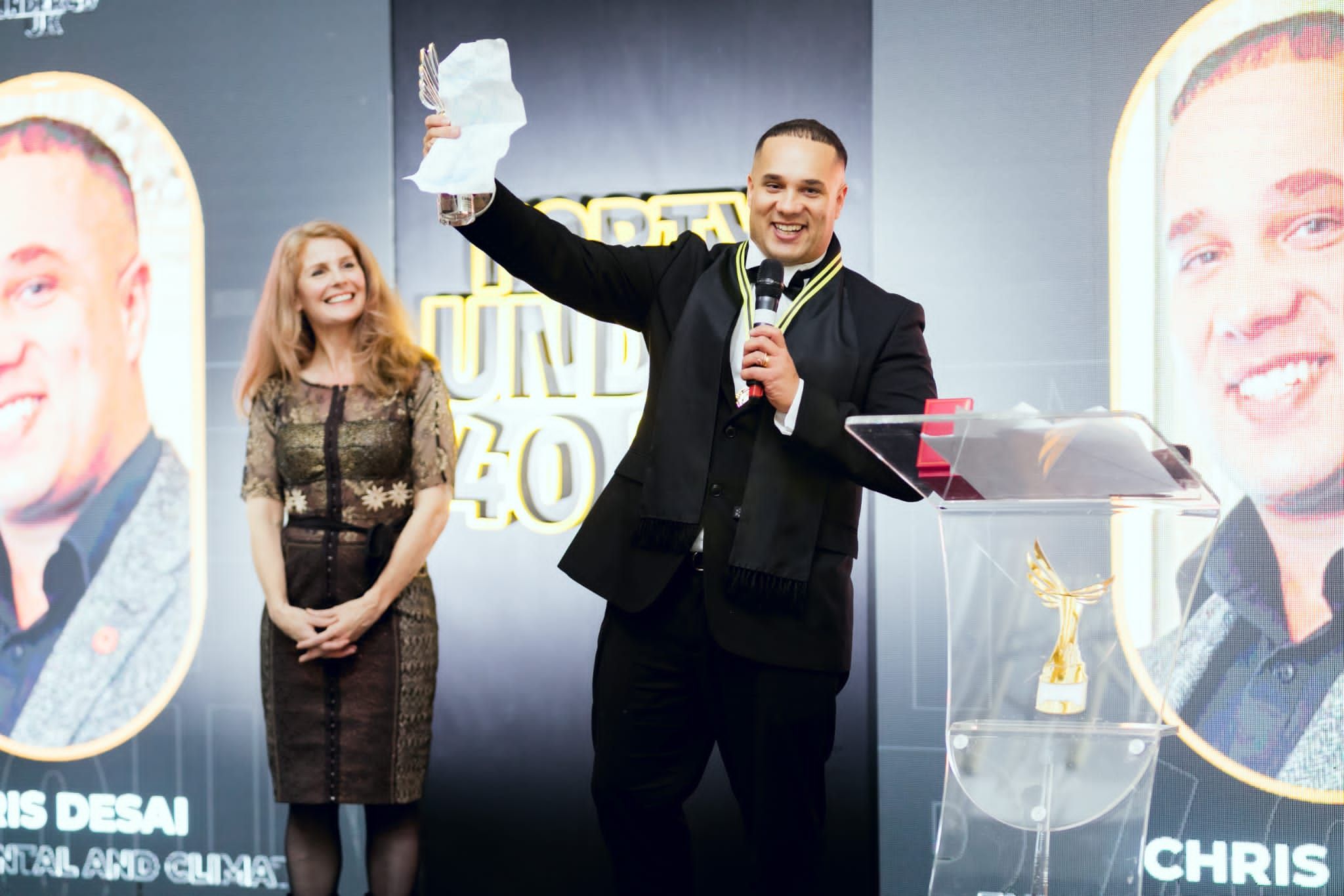 CHRIS DESAI – YOUNG MAN WINS FORTY UNDER 40 ENVIRONMENTAL & SUSTAINABILITY AWARDS UK