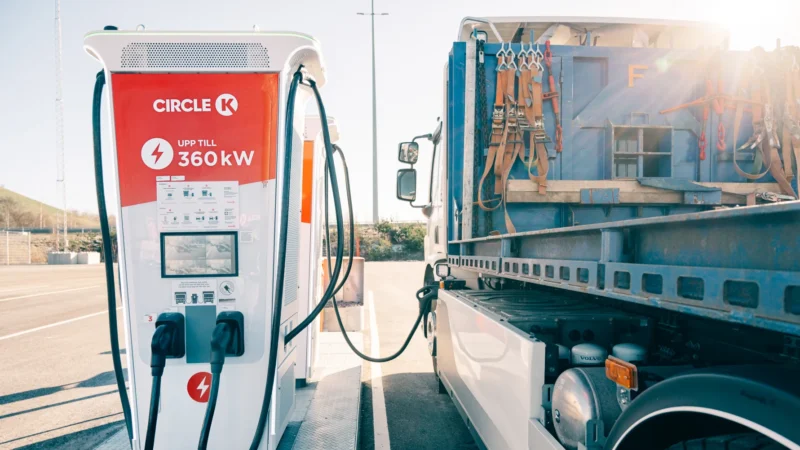 Circle K Opens 16 New Charging Points for Trucks in Sweden