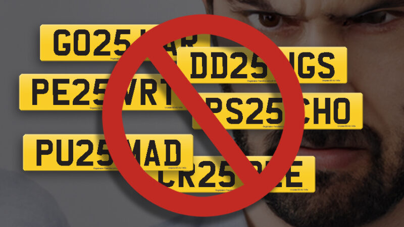 DVLA BANS these naughty number plates from 2025 releases