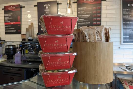 Sustainable food-to-go packaging from Sabert helps Superior Catering develop its brand