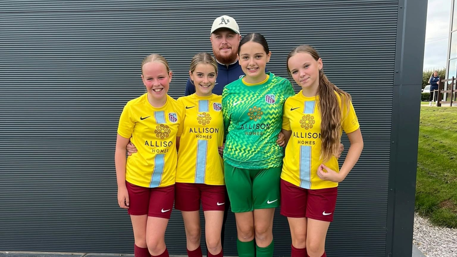 A girls’ football team from Cotgrave is celebrating a successful start to the season after securing two wins from three away fixtures in its new kit, funded by regional homebuilder Allison Homes East Midlands
